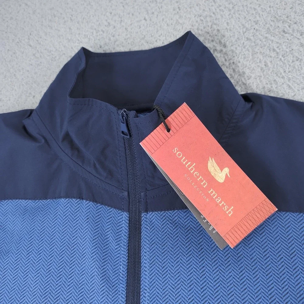 Southern Marsh FieldTec Karst Pullover Mens Small Blue Quarter Zip Stretch